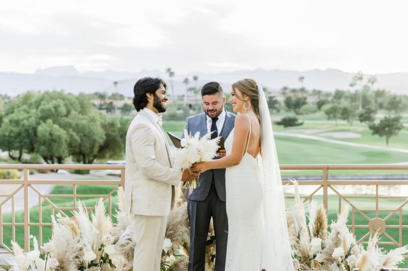 Officiant weds couple at Canyon Gate Country Club.