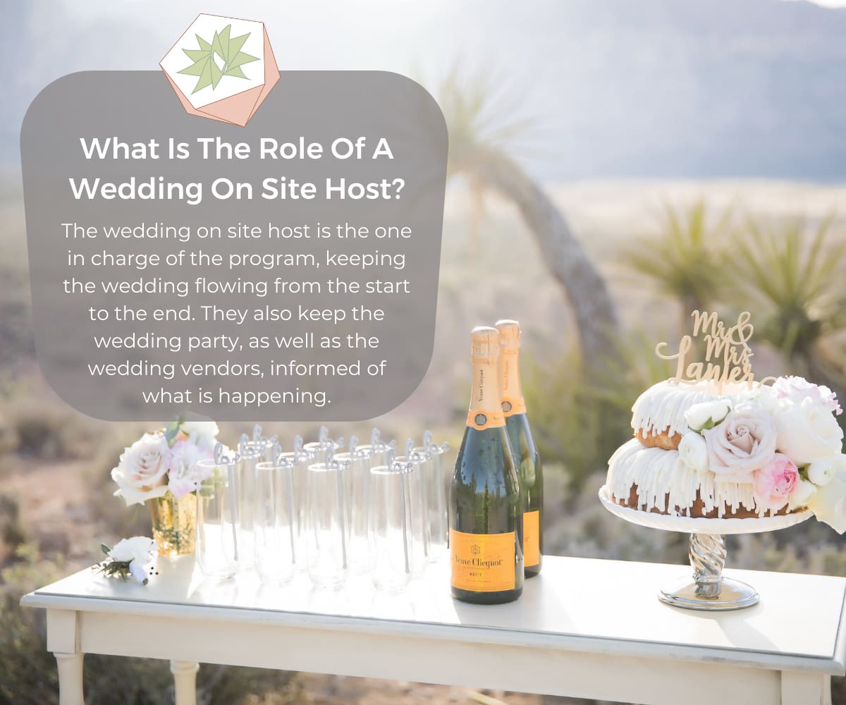 what is the role of a wedding on site host?